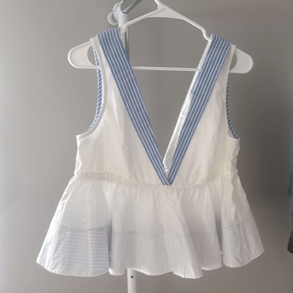 Maeve by Anthropologie Sleeveless V-Neck Babydoll Blouse